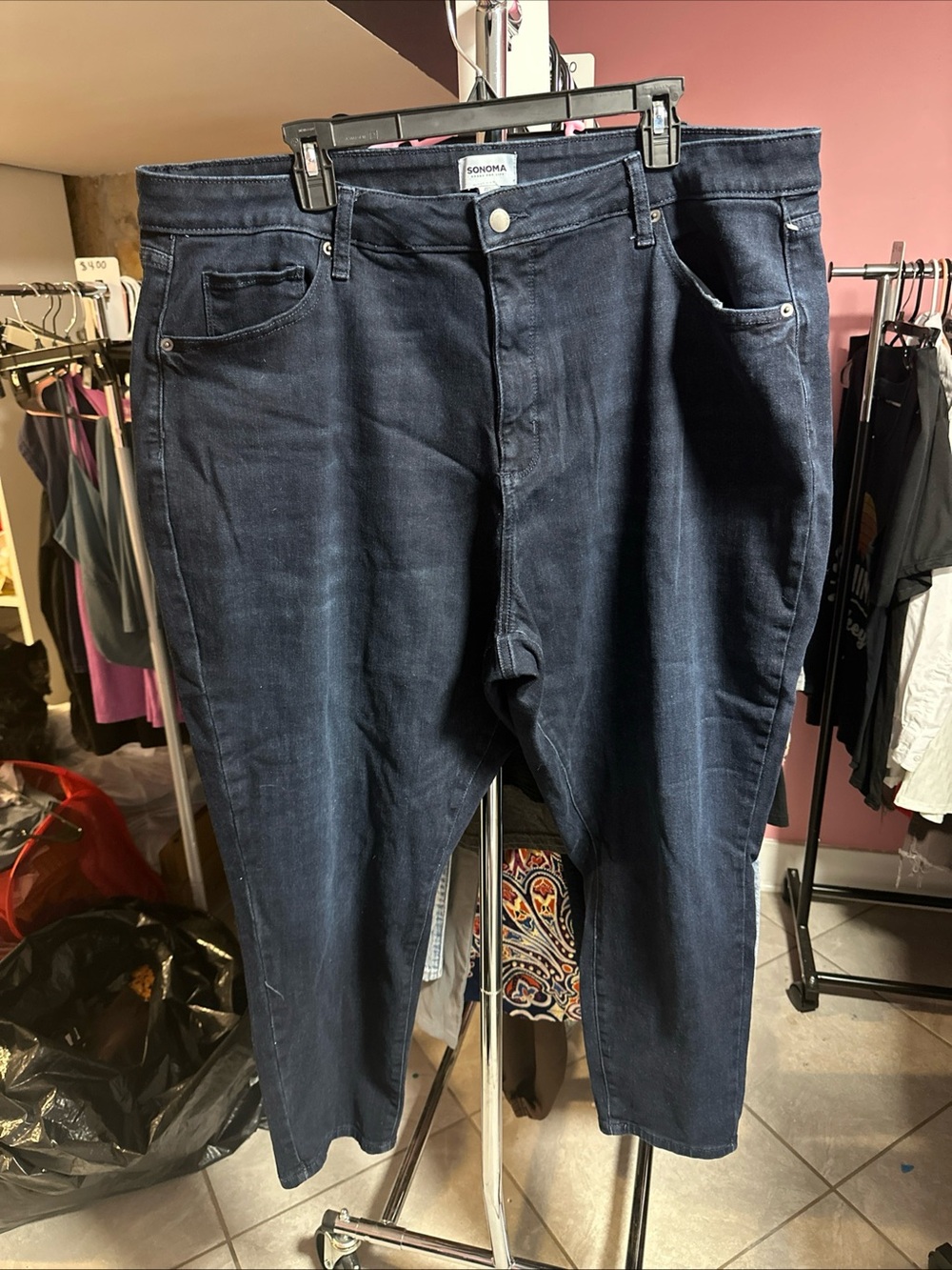 Sonoma Men’s Navy Relaxed Straight Jeans